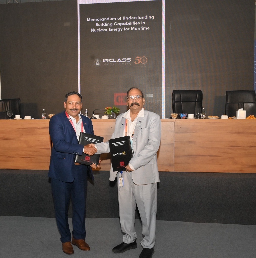 Mou on 'Building Capabilities in Nuclear Energy for Maritime with IRS during India Maritime Week 2025'