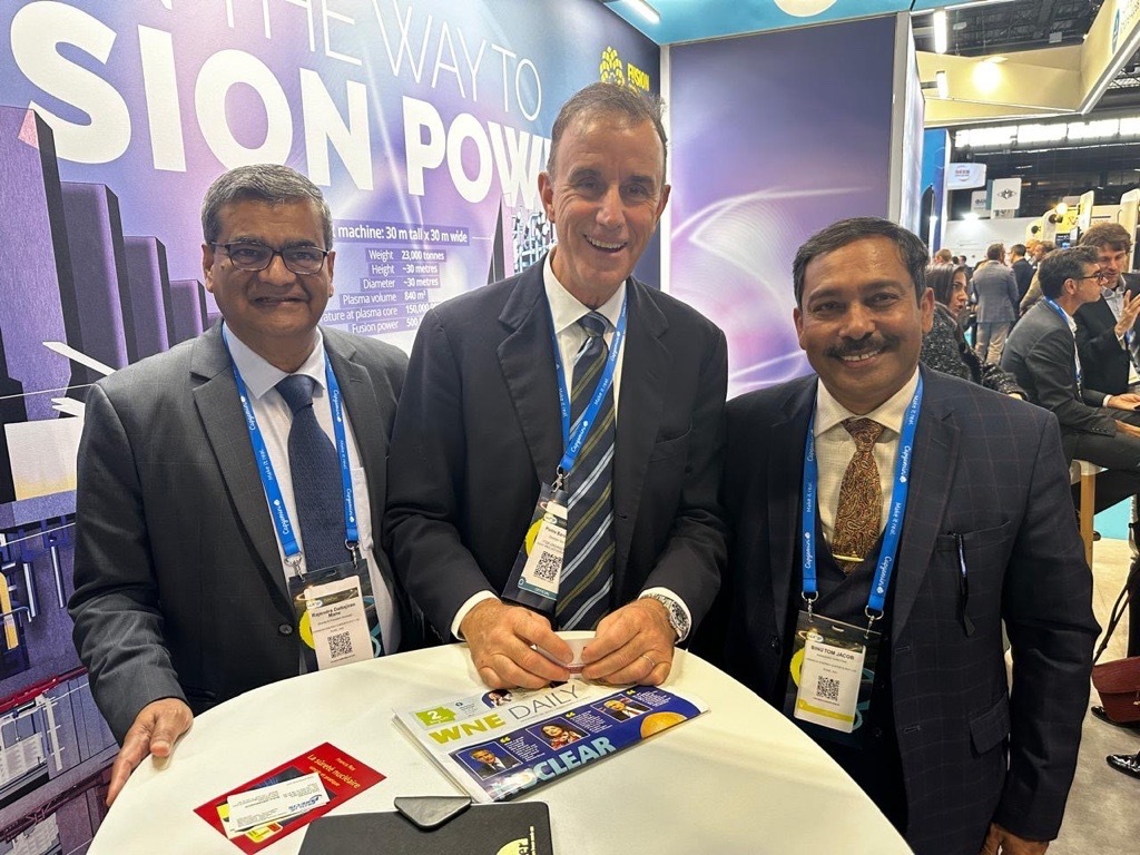 With Dr. Pietro Barabaschi at the World Nuclear exhibition, 2025